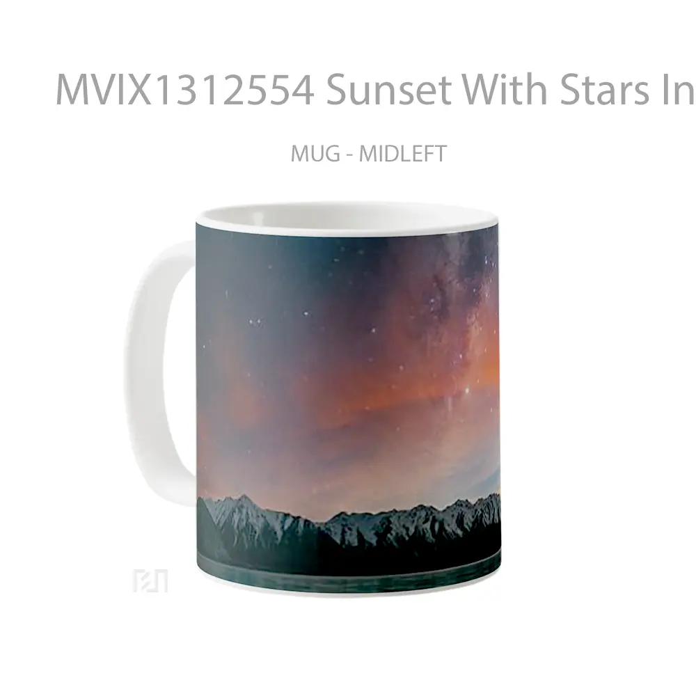 Mug Sunset With Stars In New Zeland Gelas Pemandangan Alam - All-side / Desain