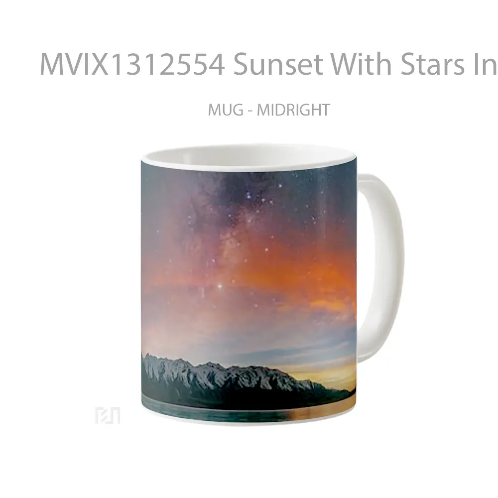 Mug Sunset With Stars In New Zeland Gelas Pemandangan Alam - All-side / Desain
