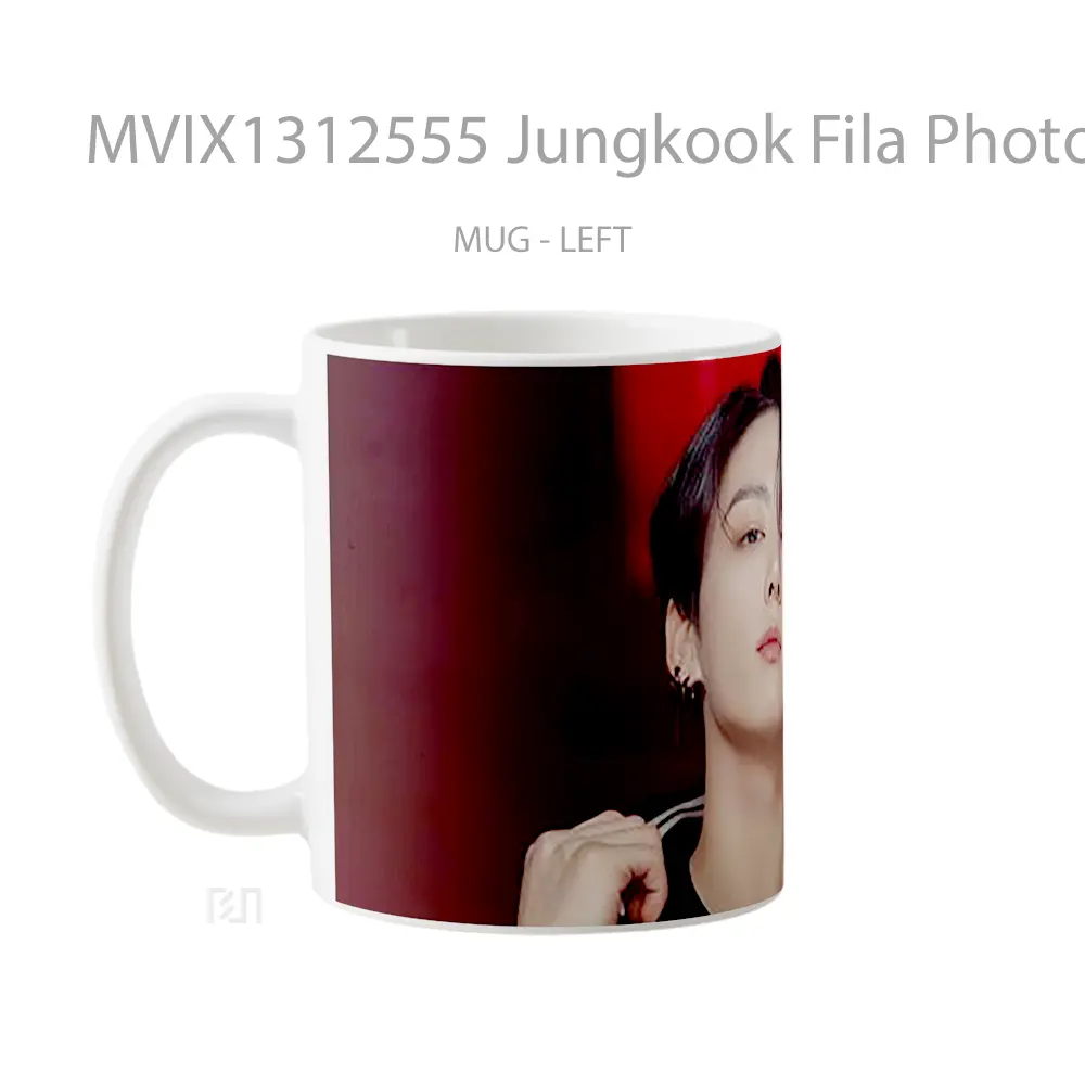 Mug Jungkook Fila Photoshoot Gelas Keramik Unik - All-side / Desain