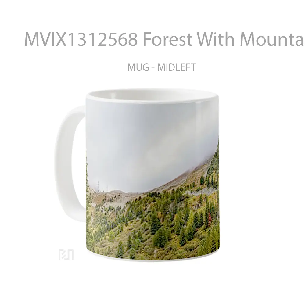 Mug Forest With Mountain Gelas Pemandangan Alam - All-side / Desain