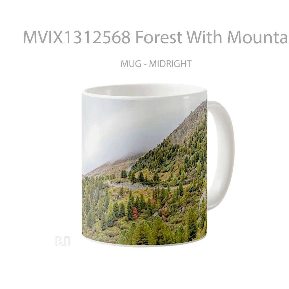 Mug Forest With Mountain Gelas Pemandangan Alam - All-side / Desain