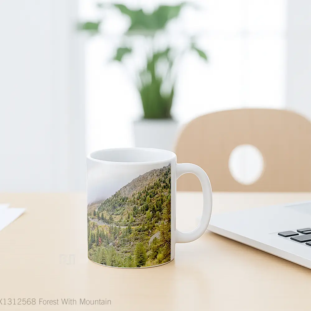 Mug Forest With Mountain Gelas Pemandangan Alam - All-side / Desain
