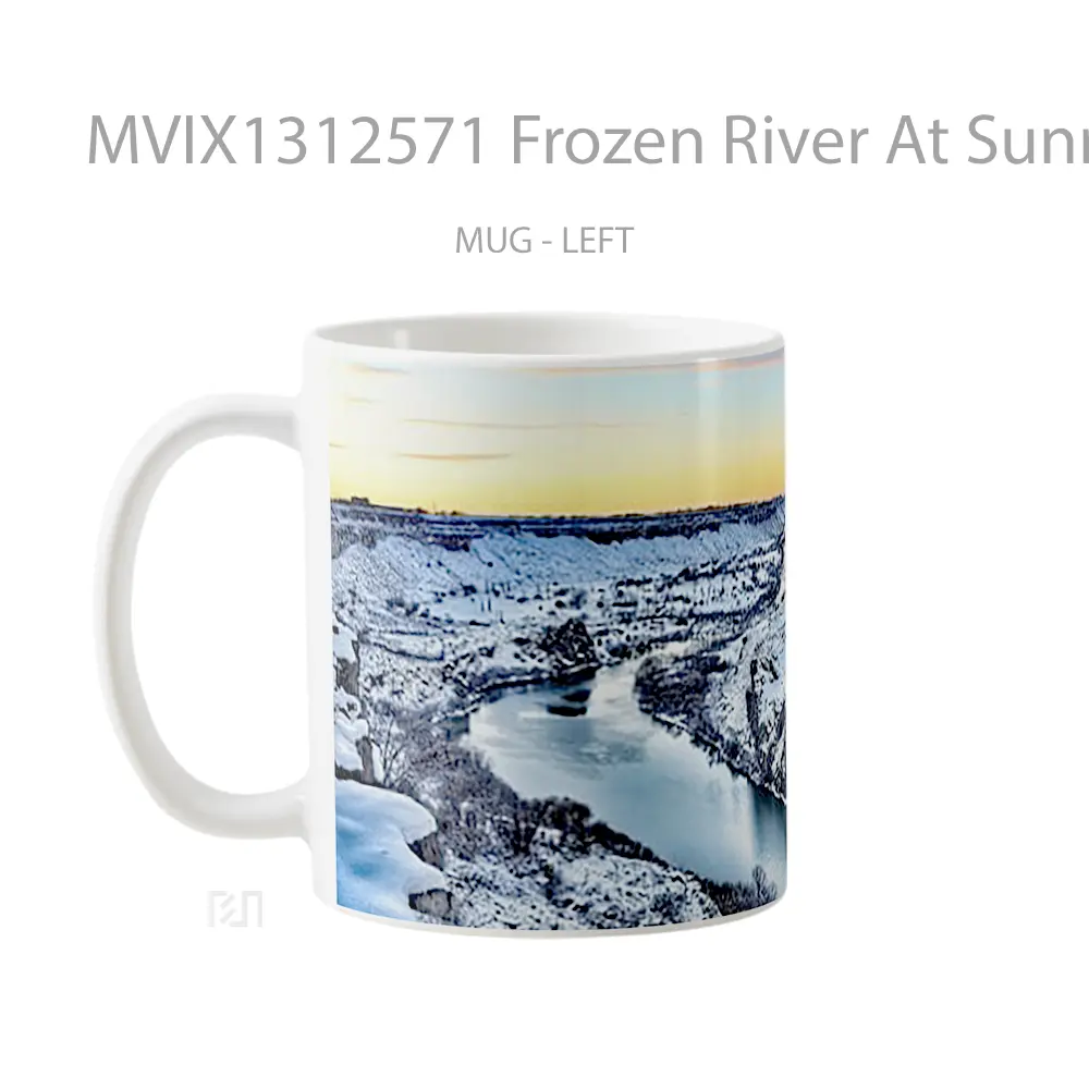 Mug Frozen River At Sunrise Gelas Pemandangan Alam - All-side / Desain