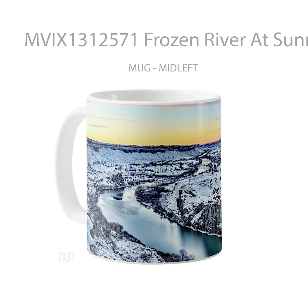 Mug Frozen River At Sunrise Gelas Pemandangan Alam - All-side / Desain
