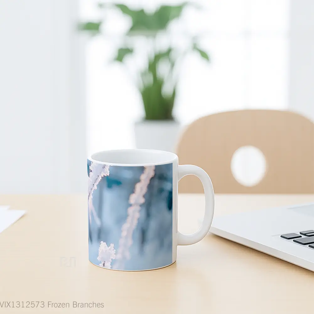 Mug Frozen Branches Gelas Keramik Unik - All-side / Desain