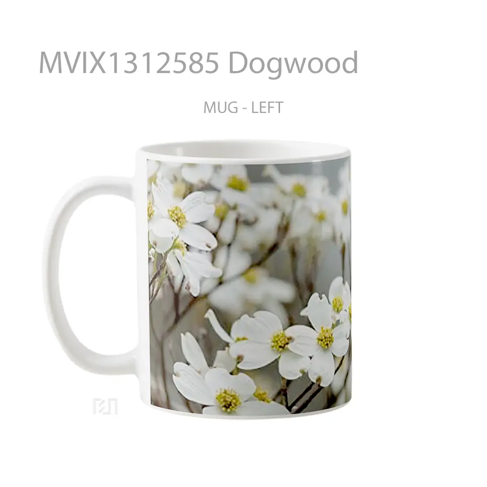 Mug Dogwood Gelas Keramik Unik - All-side / Desain