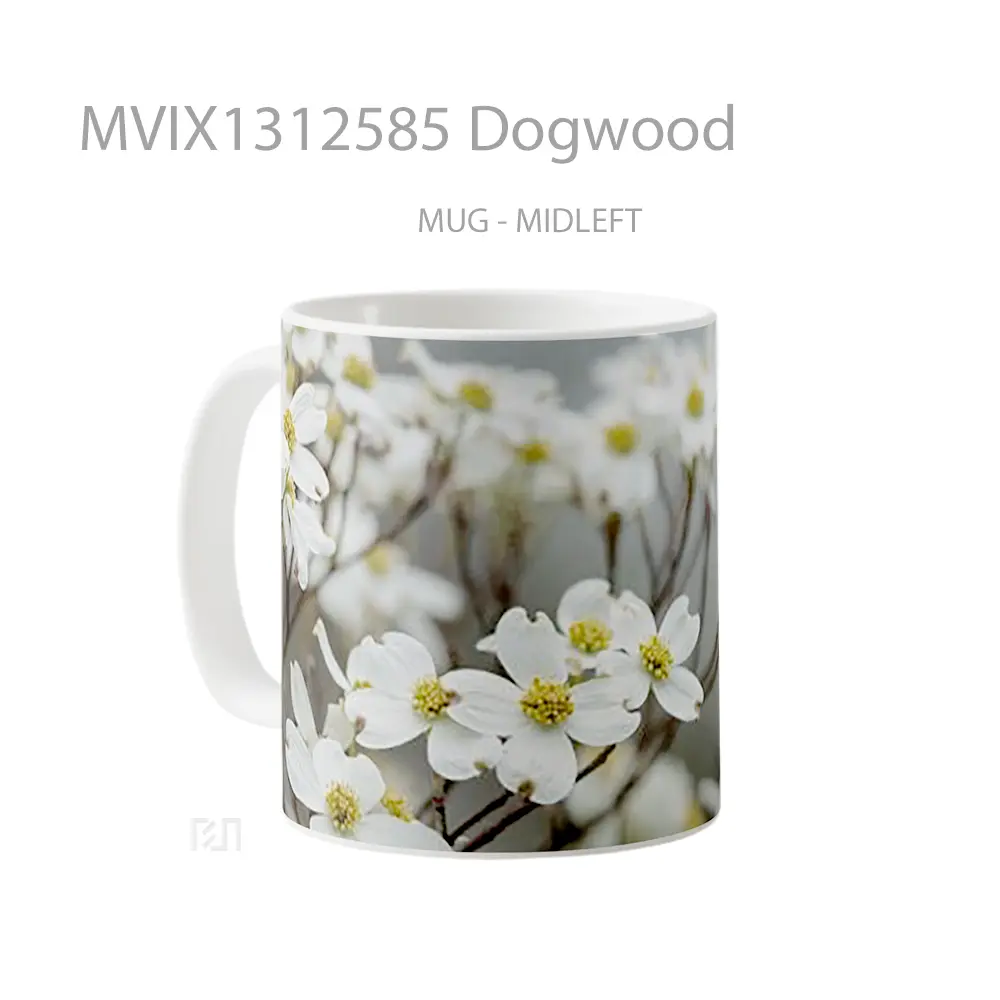 Mug Dogwood Gelas Keramik Unik - All-side / Desain