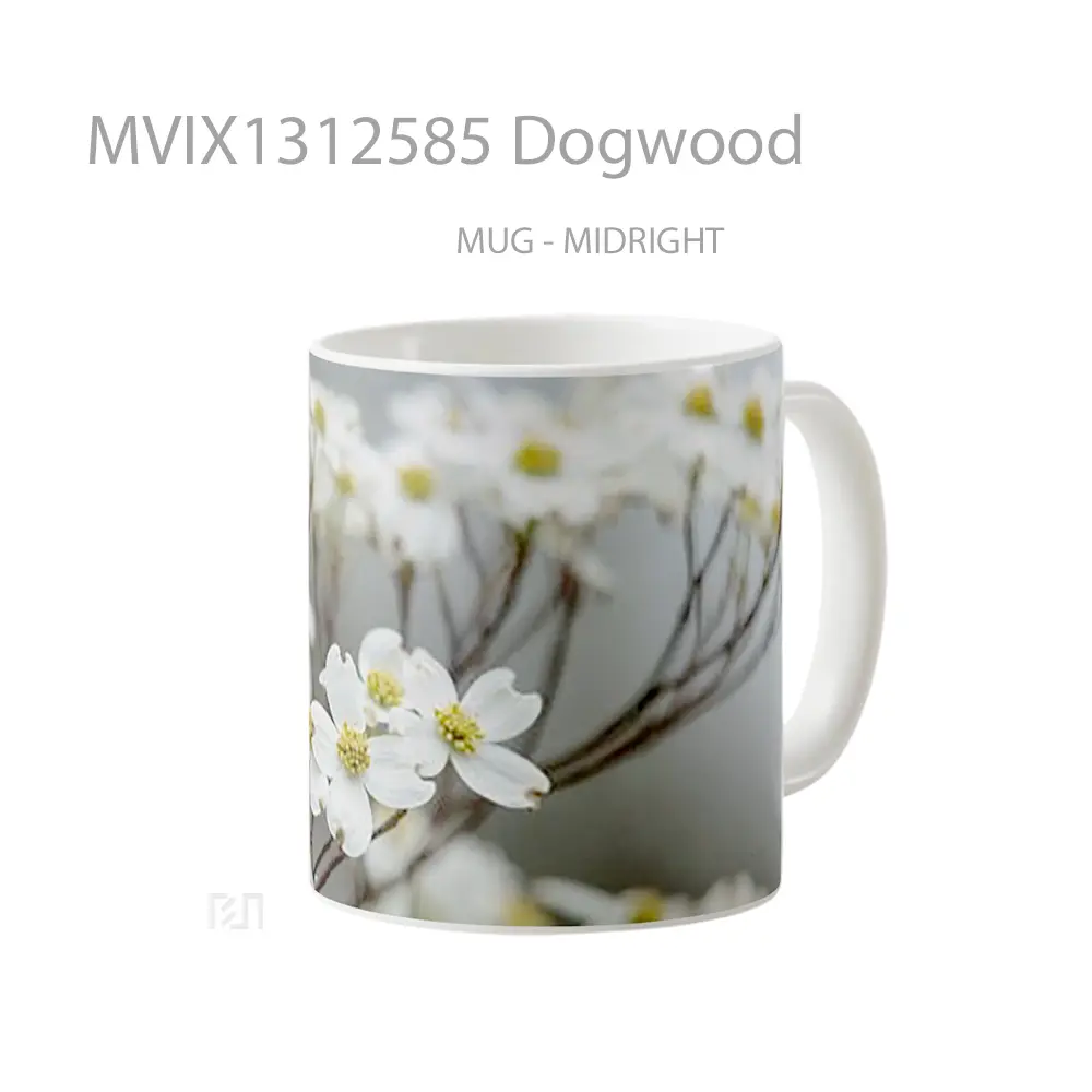 Mug Dogwood Gelas Keramik Unik - All-side / Desain