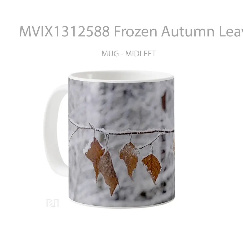 Mug Frozen Autumn Leaves Gelas Keramik Unik - All-side / Desain