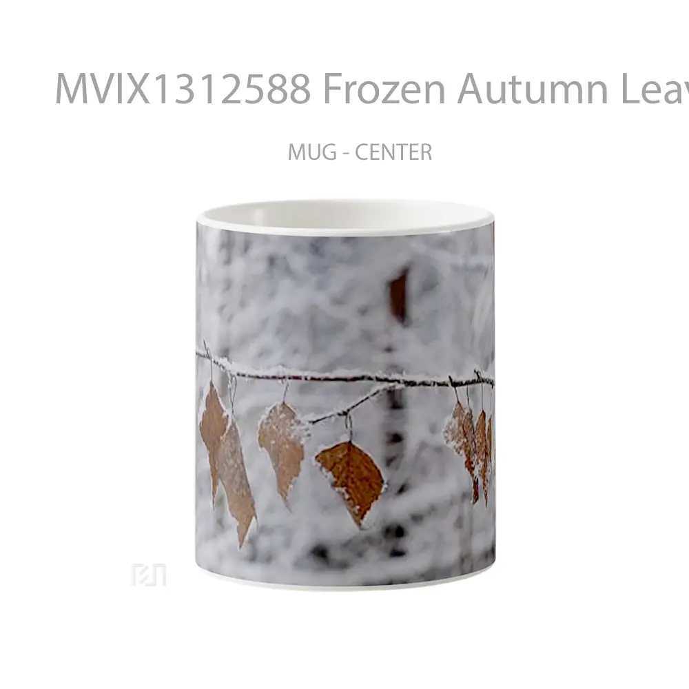 Mug Frozen Autumn Leaves Gelas Keramik Unik