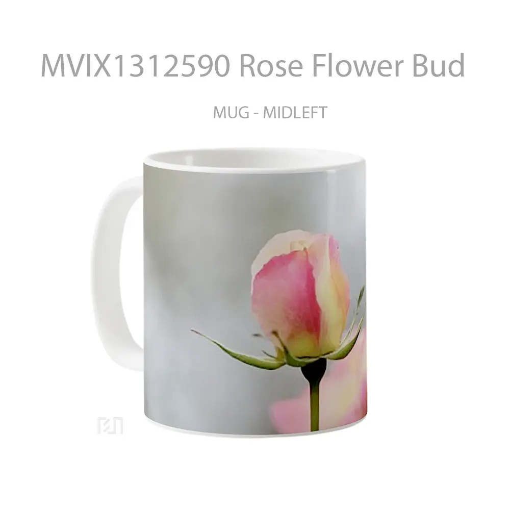 Mug Rose Flower Bud Gelas Pemandangan Alam - All-side / Desain