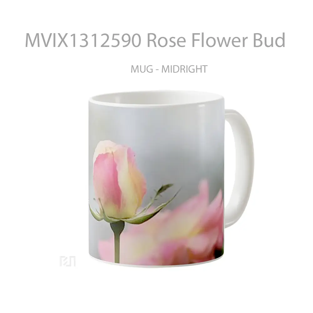 Mug Rose Flower Bud Gelas Pemandangan Alam - All-side / Desain