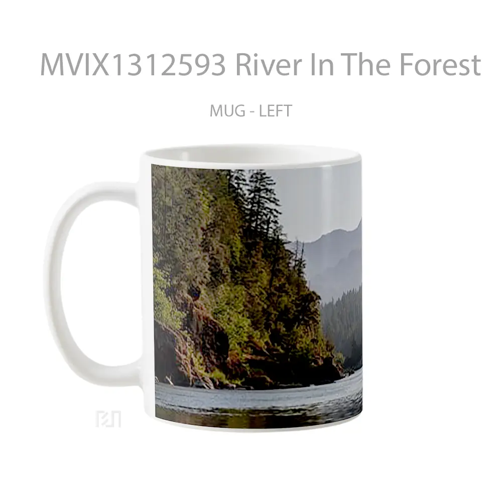 Mug River In The Forest Gelas Pemandangan Alam - All-side / Desain