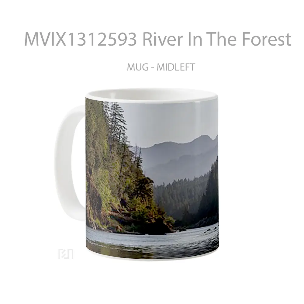 Mug River In The Forest Gelas Pemandangan Alam - All-side / Desain