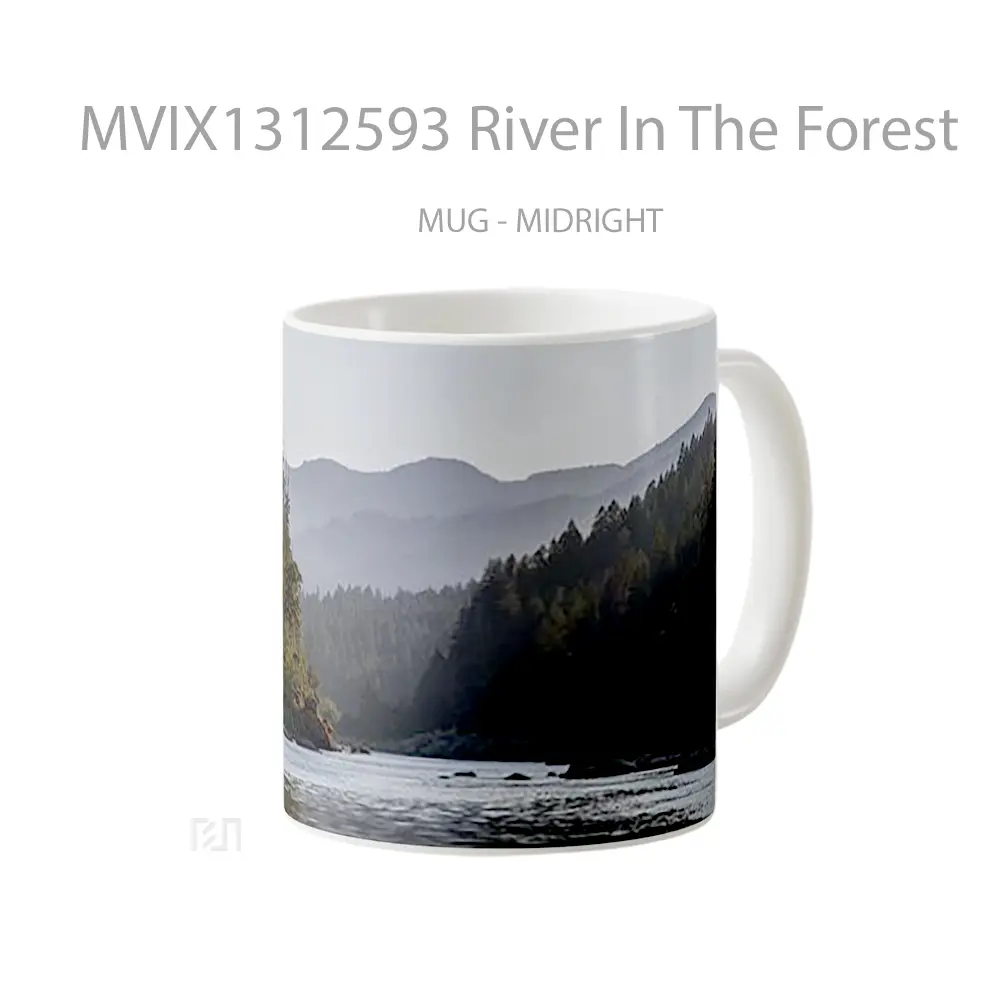 Mug River In The Forest Gelas Pemandangan Alam - All-side / Desain