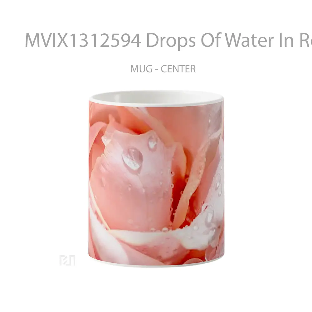 Mug Drops Of Water In Rose Gelas Pemandangan Alam