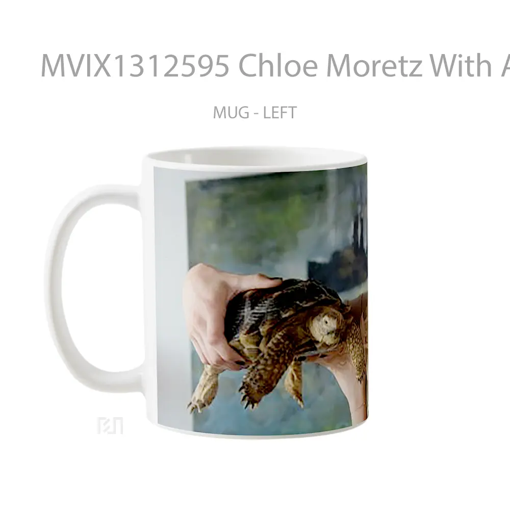 Mug Chloe Moretz With A Turtle Gelas Hewan Lucu - All-side / Desain