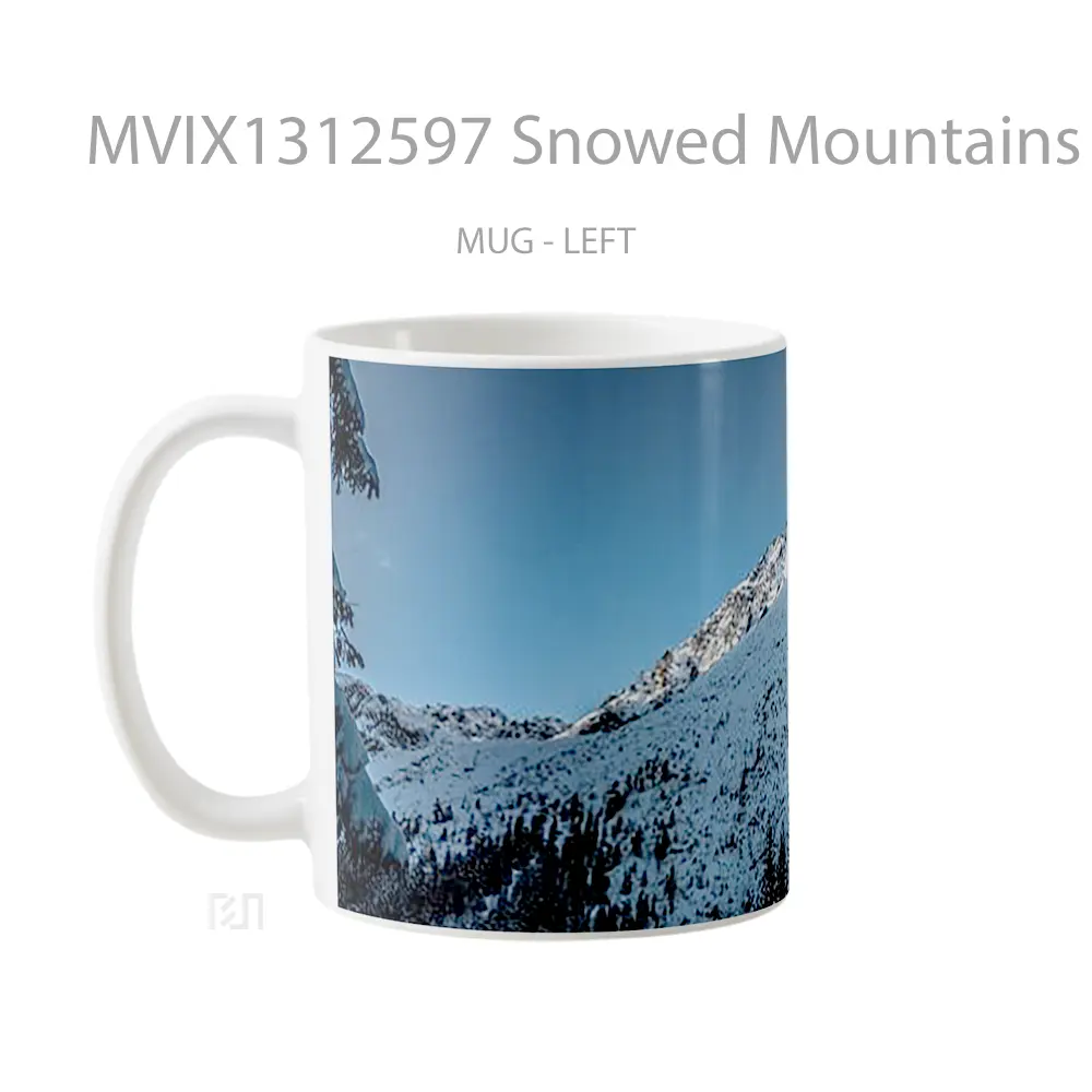 Mug Snowed Mountains In The Forest Gelas Pemandangan Alam - All-side / Desain