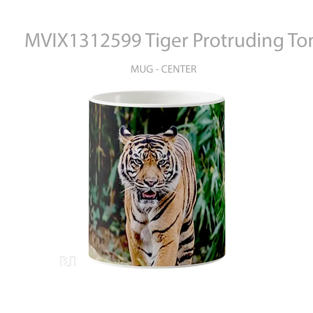 Mug Tiger Protruding Tongue Gelas Hewan Lucu