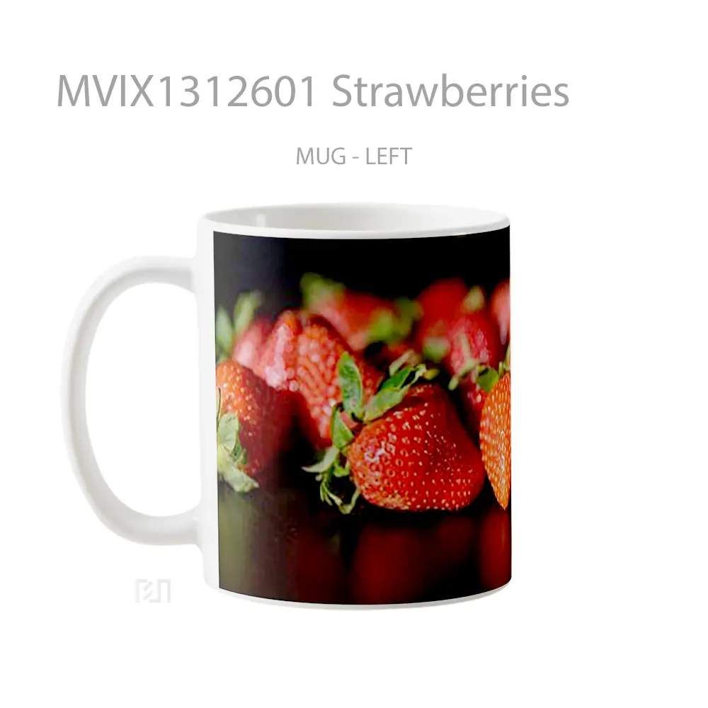 Mug Strawberries Gelas Keramik Unik - All-side / Desain