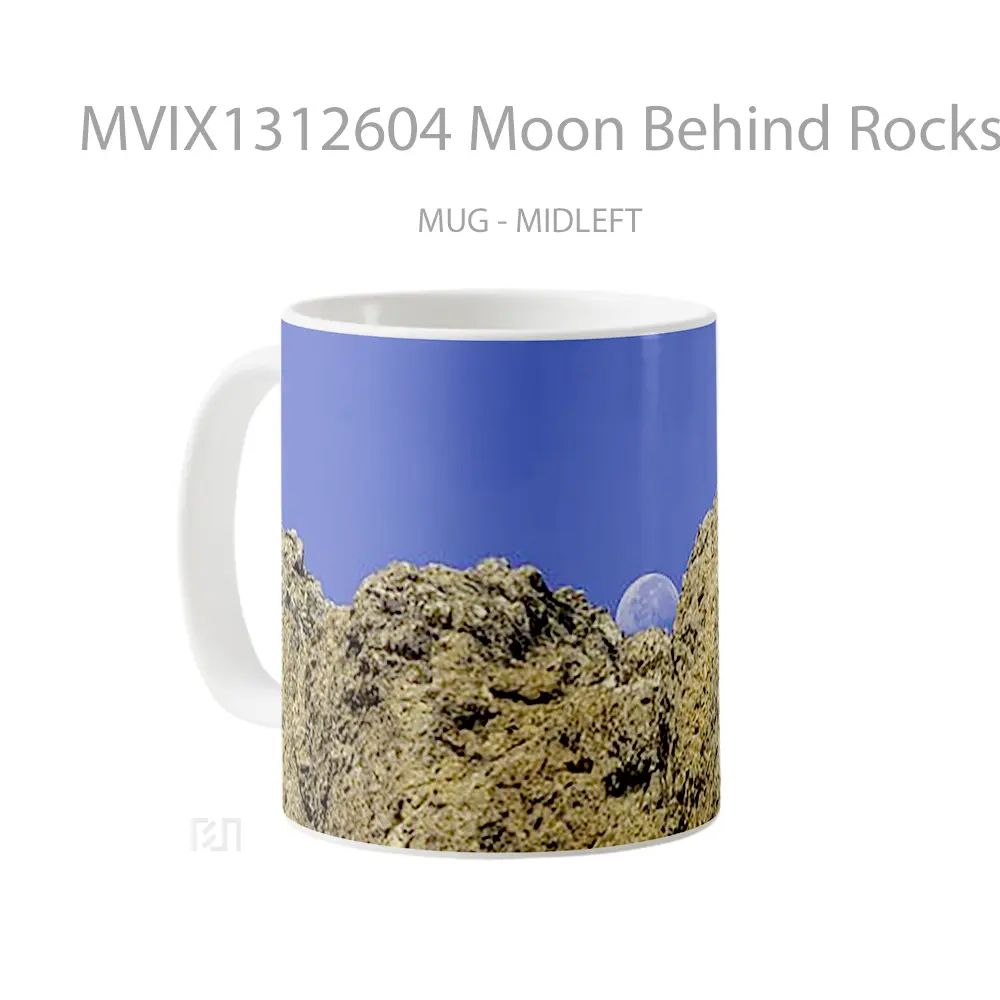 Mug Moon Behind Rocks Gelas Astronomi - All-side / Desain