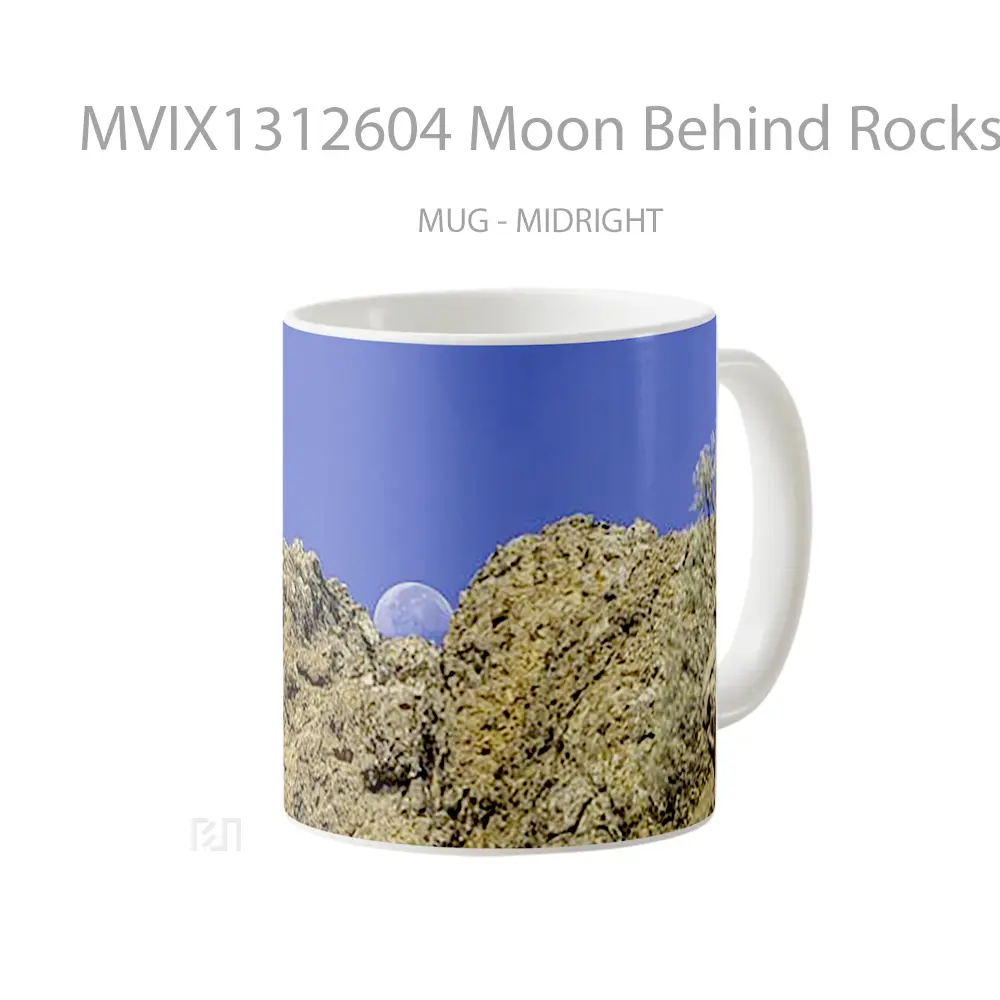 Mug Moon Behind Rocks Gelas Astronomi - All-side / Desain
