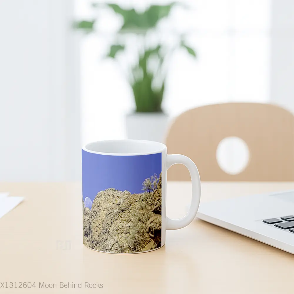 Mug Moon Behind Rocks Gelas Astronomi - All-side / Desain