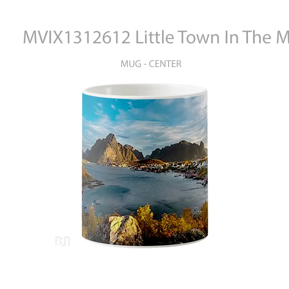 Mug Little Town In The Mountains Gelas Pemandangan Alam