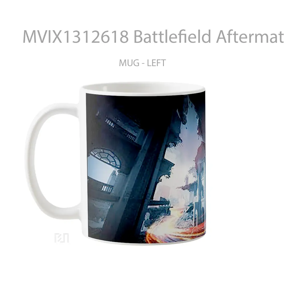 Mug Battlefield Aftermath Gelas Keramik Unik - All-side / Desain