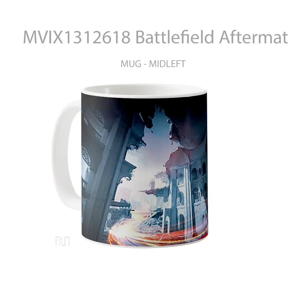 Mug Battlefield Aftermath Gelas Keramik Unik - All-side / Desain
