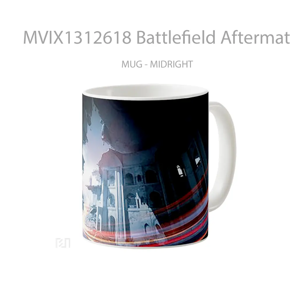 Mug Battlefield Aftermath Gelas Keramik Unik - All-side / Desain