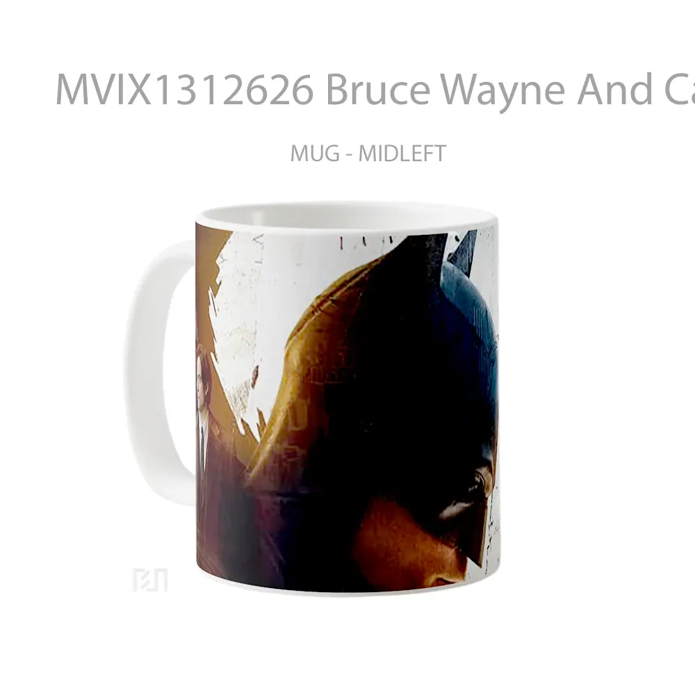 Mug Bruce Wayne And Catwoman In The Batman Gelas Superhero - All-side / Desain