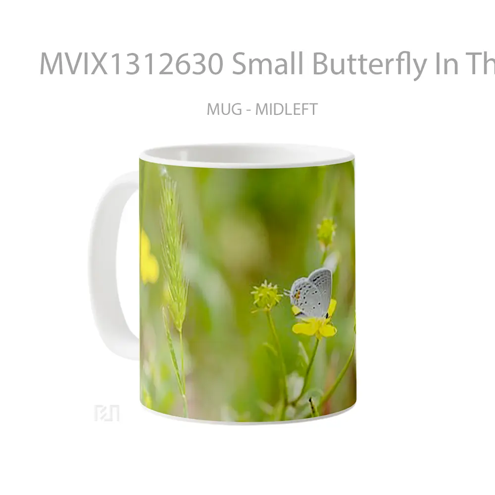 Mug Small Butterfly In The Fields Gelas Hewan Lucu - All-side / Desain