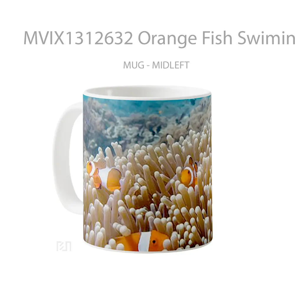 Mug Orange Fish Swiming Gelas Hewan Lucu - All-side / Desain