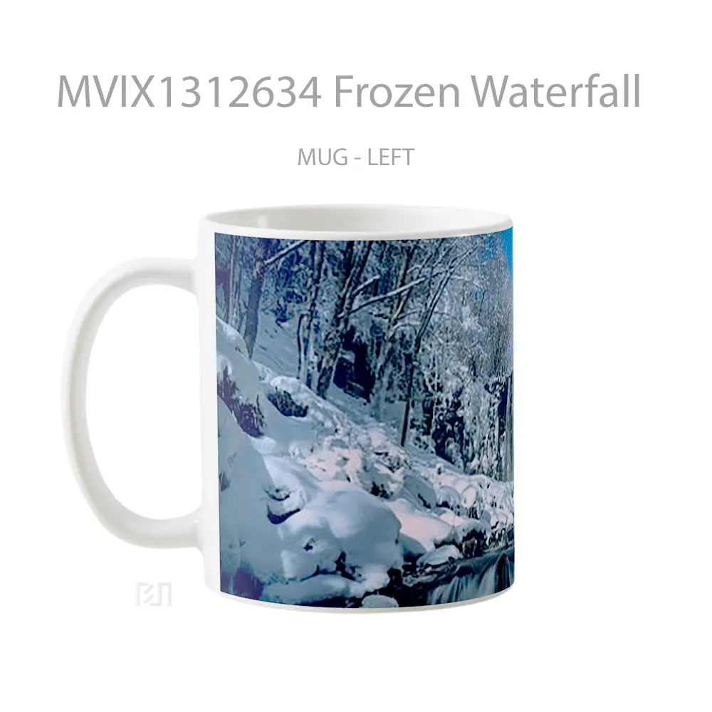 Mug Frozen Waterfall Gelas Pemandangan Alam - All-side / Desain