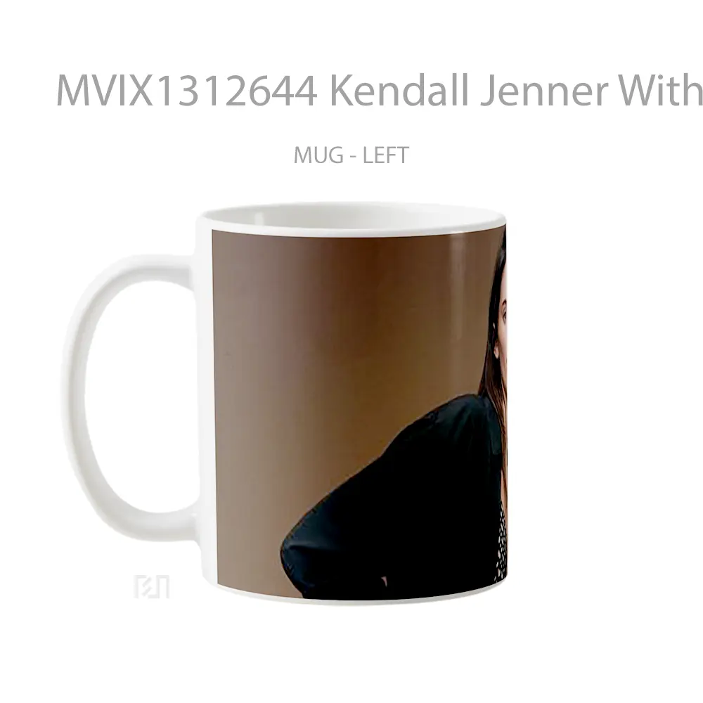 Mug Kendall Jenner With Black Jacket Gelas Selebriti - All-side / Desain