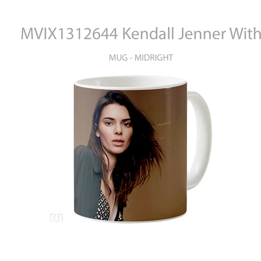 Mug Kendall Jenner With Black Jacket Gelas Selebriti - All-side / Desain