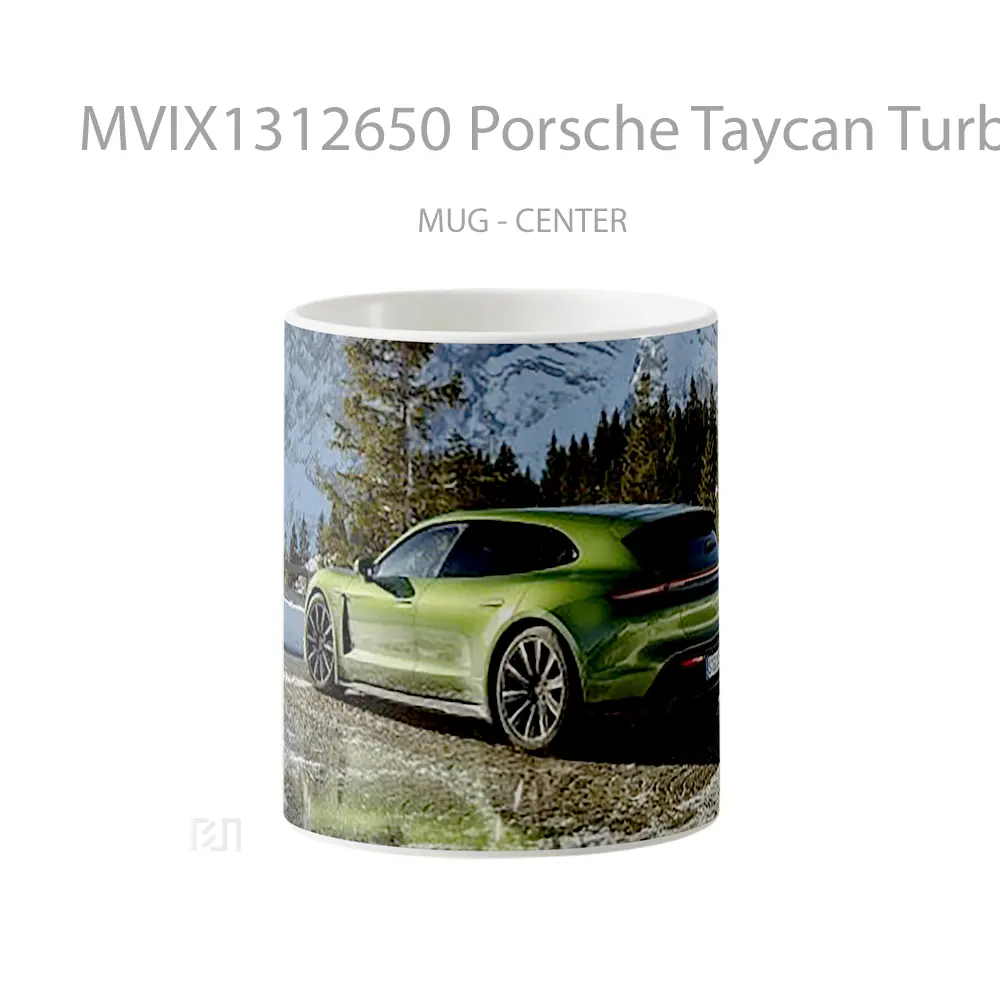 Mug Porsche Taycan Turbo S Sport Turismo 2022 Cangkir Mobil