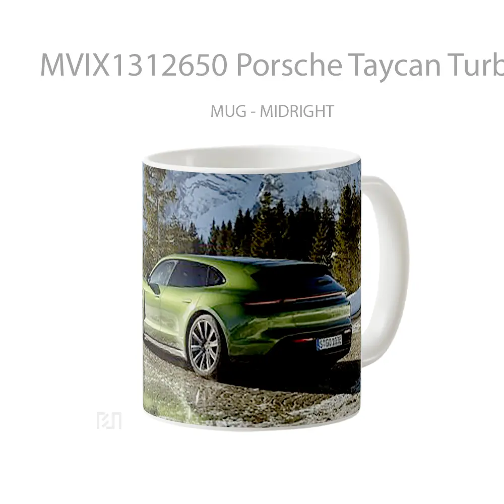 Mug Porsche Taycan Turbo S Sport Turismo 2022 Cangkir Mobil - All-side / Desain