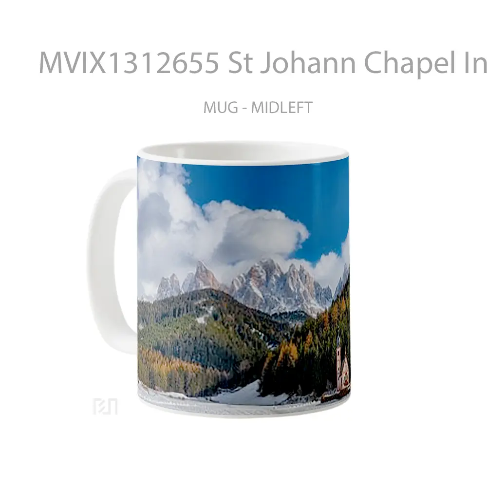 Mug St Johann Chapel In The Forest Gelas Pemandangan Alam - All-side / Desain