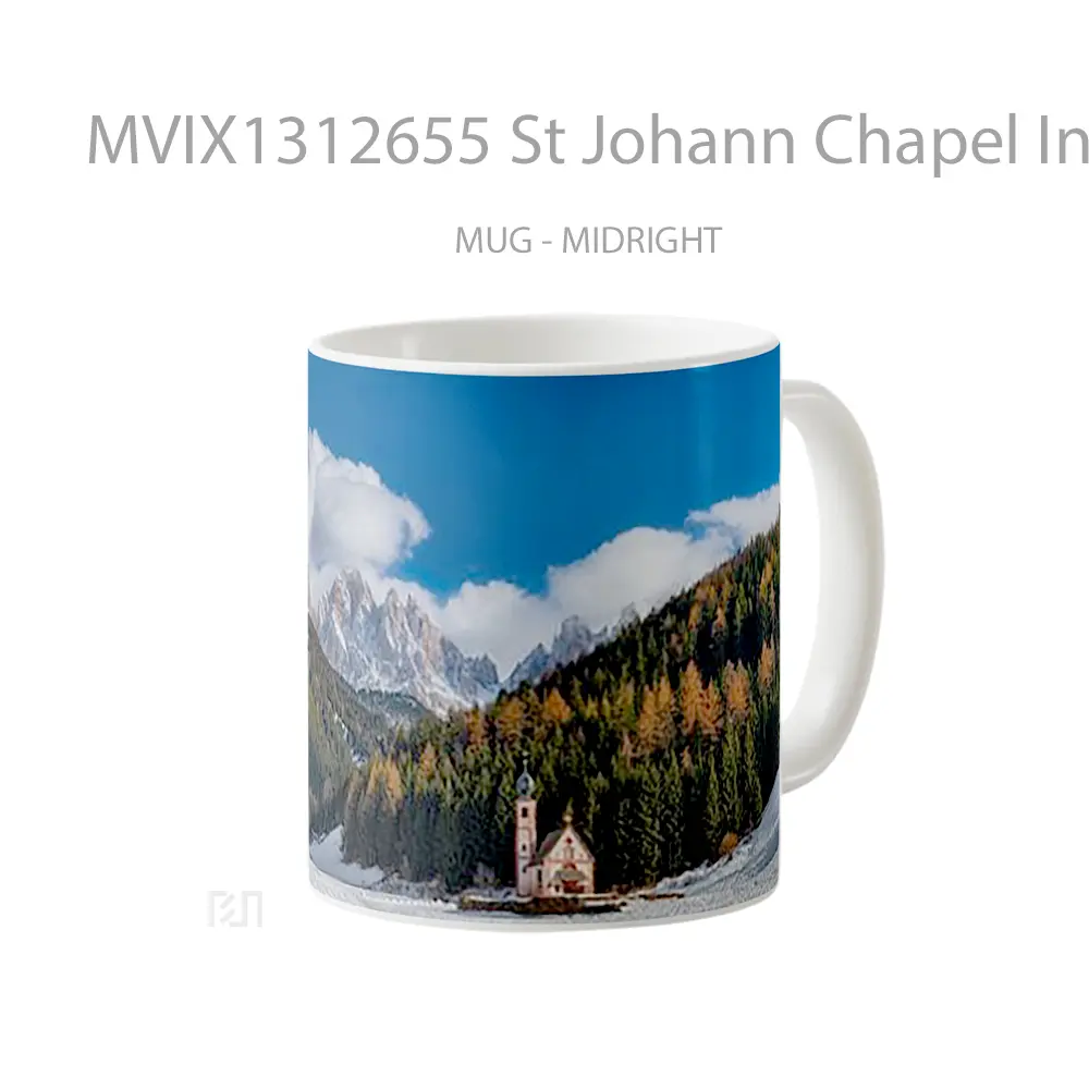 Mug St Johann Chapel In The Forest Gelas Pemandangan Alam - All-side / Desain