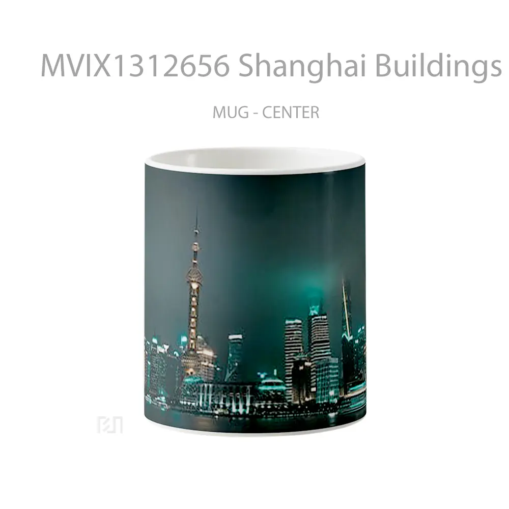 Mug Shanghai Buildings Gelas Keramik Unik