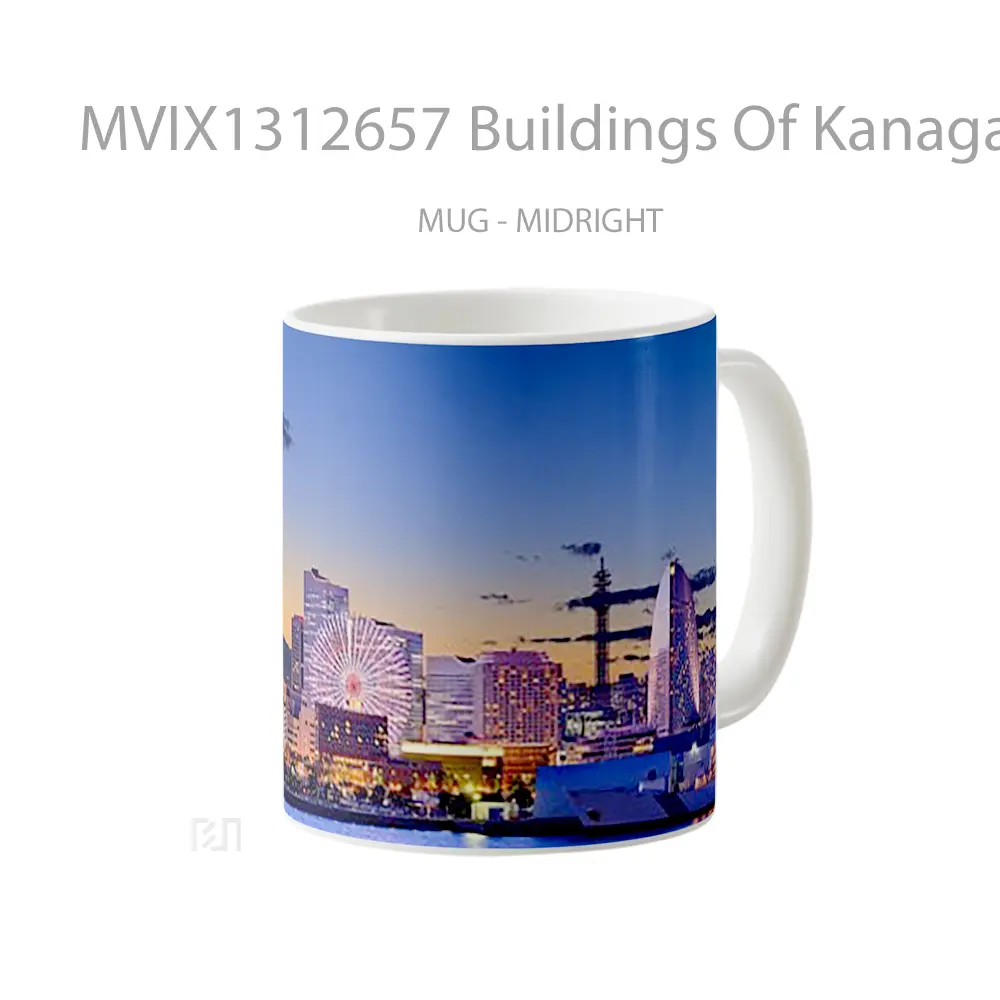 Mug Buildings Of Kanagawa Japan Gelas Keramik Unik - All-side / Desain