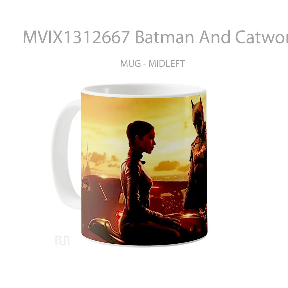 Mug Batman And Catwoman In The Batman Gelas Superhero - All-side / Desain