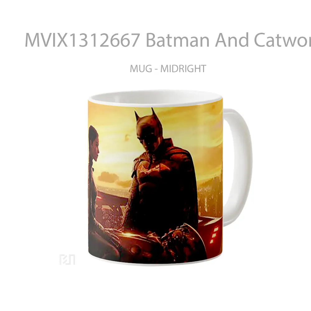 Mug Batman And Catwoman In The Batman Gelas Superhero - All-side / Desain