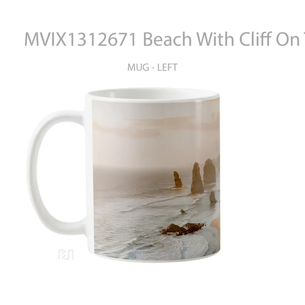 Mug Beach With Cliff On The Side Gelas Pemandangan Alam - All-side / Desain
