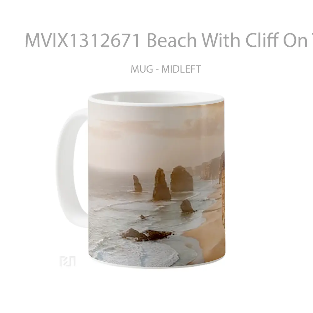 Mug Beach With Cliff On The Side Gelas Pemandangan Alam - All-side / Desain