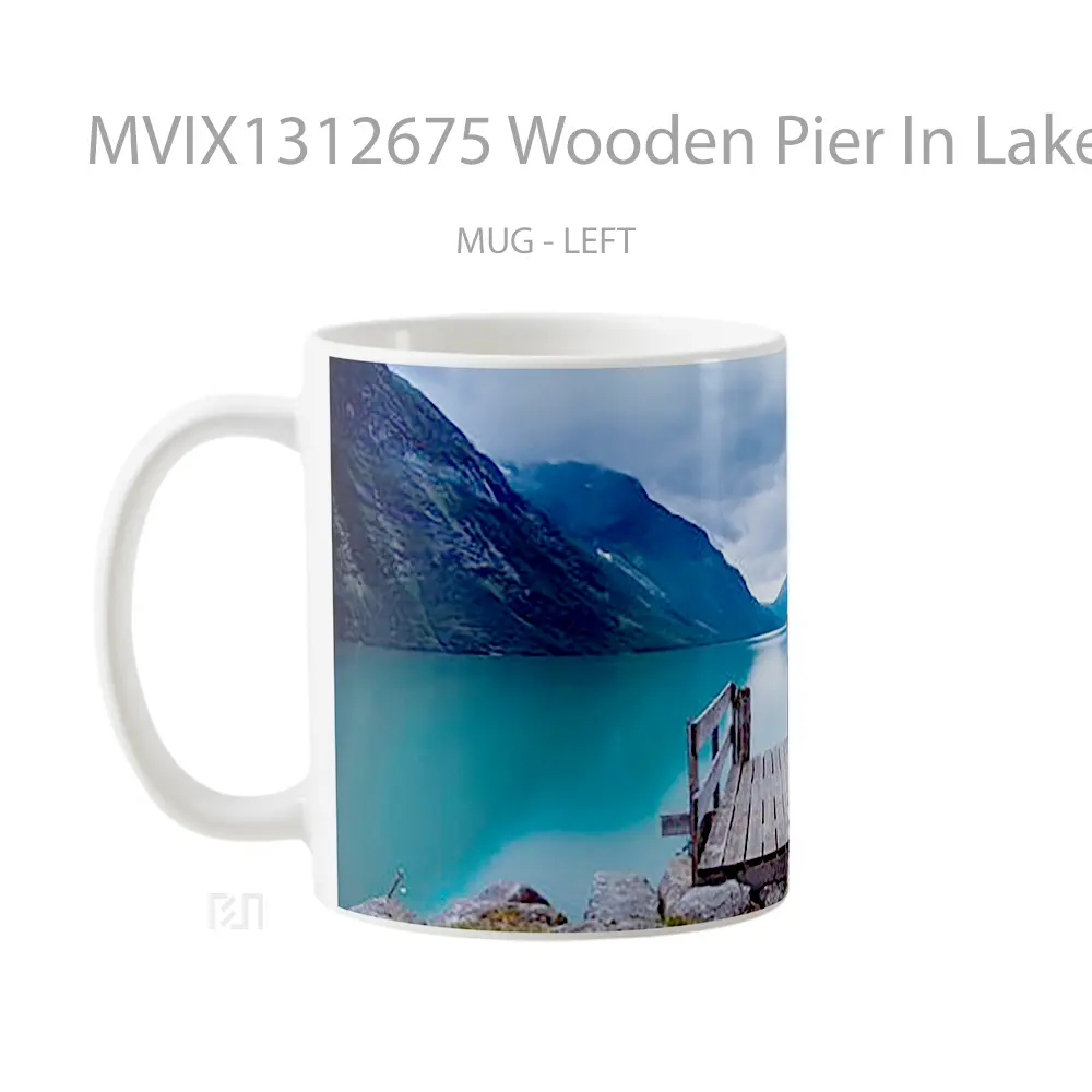 Mug Wooden Pier In Lake Gelas Pemandangan Alam - All-side / Desain