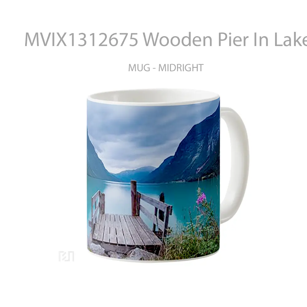 Mug Wooden Pier In Lake Gelas Pemandangan Alam - All-side / Desain