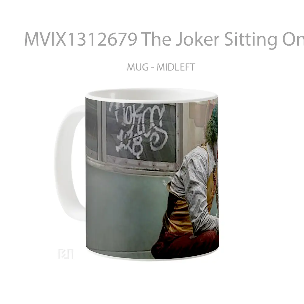 Mug The Joker Sitting On The Train Gelas Superhero - All-side / Desain